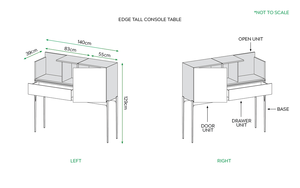 Edge Tall Console Table